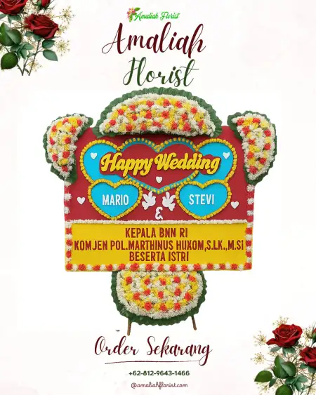 Papan Bunga Pernikahan Aweku