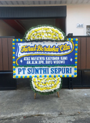 Papan Bunga Duka di Aweku